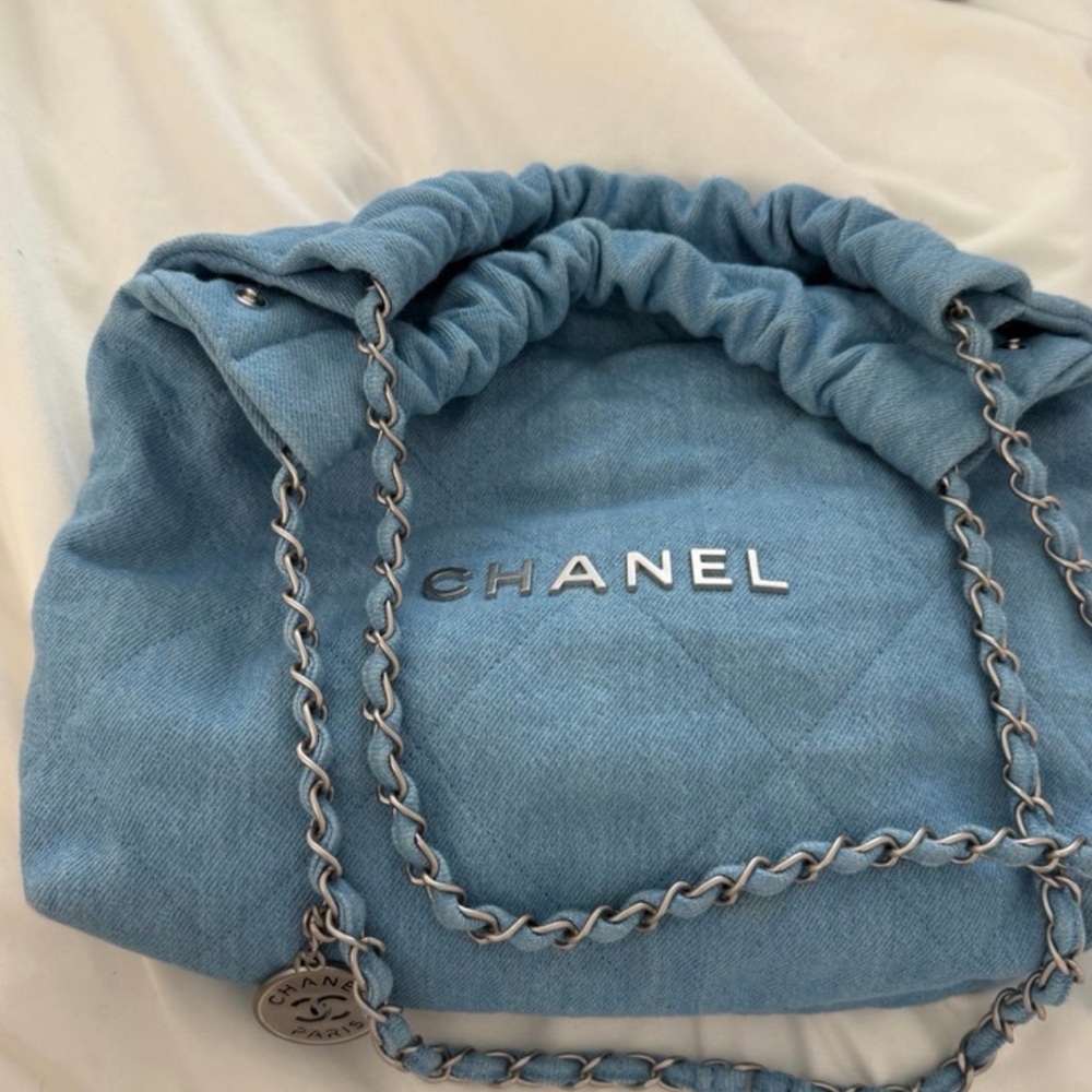 Chanel Light Blue Quilted Shoulder Bag